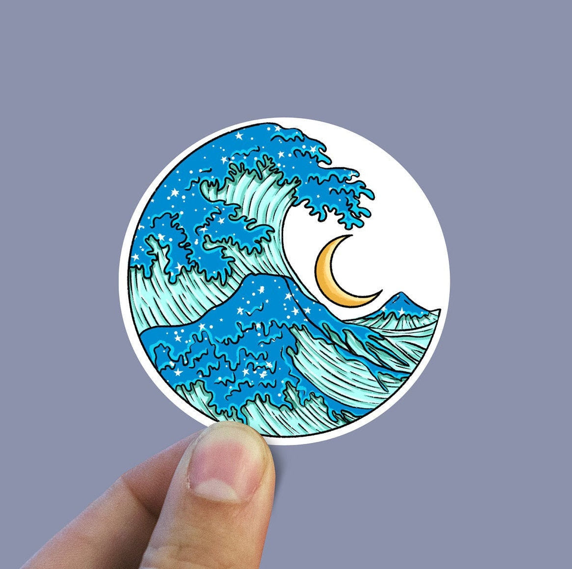 Mystical wave vinyl sticker, VSCO stickers, aesthetic stickers, waterp –  Jenny V Stickers