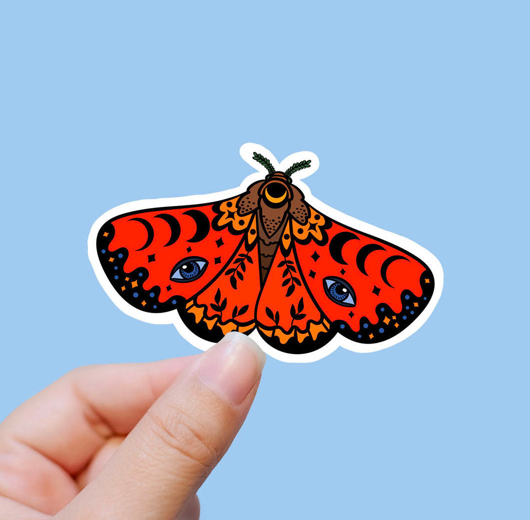Mystical moth vinyl sticker – Jenny V Stickers
