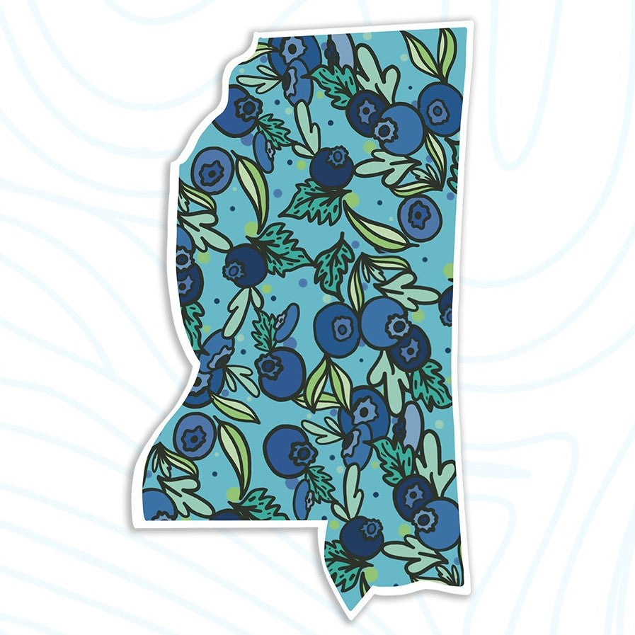 Mississippi Blueberry vinyl sticker