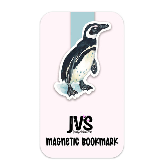 Watercolor Penguin Magnetic Bookmark