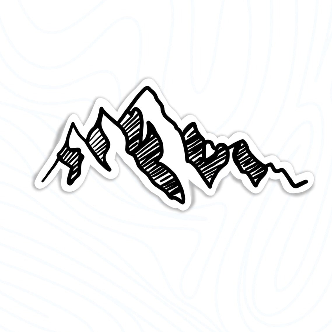 Aesthetic sketch mountains vinyl Sticker