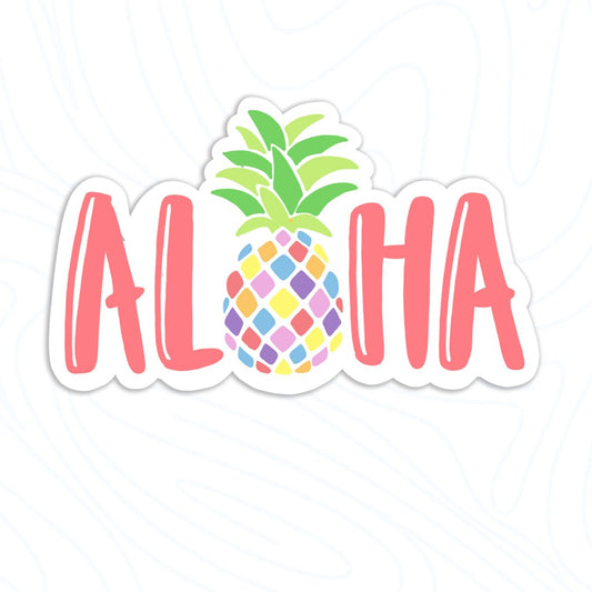 Aloha Pineapple Sticker