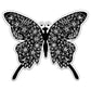 Black Vine Butterfly Sticker