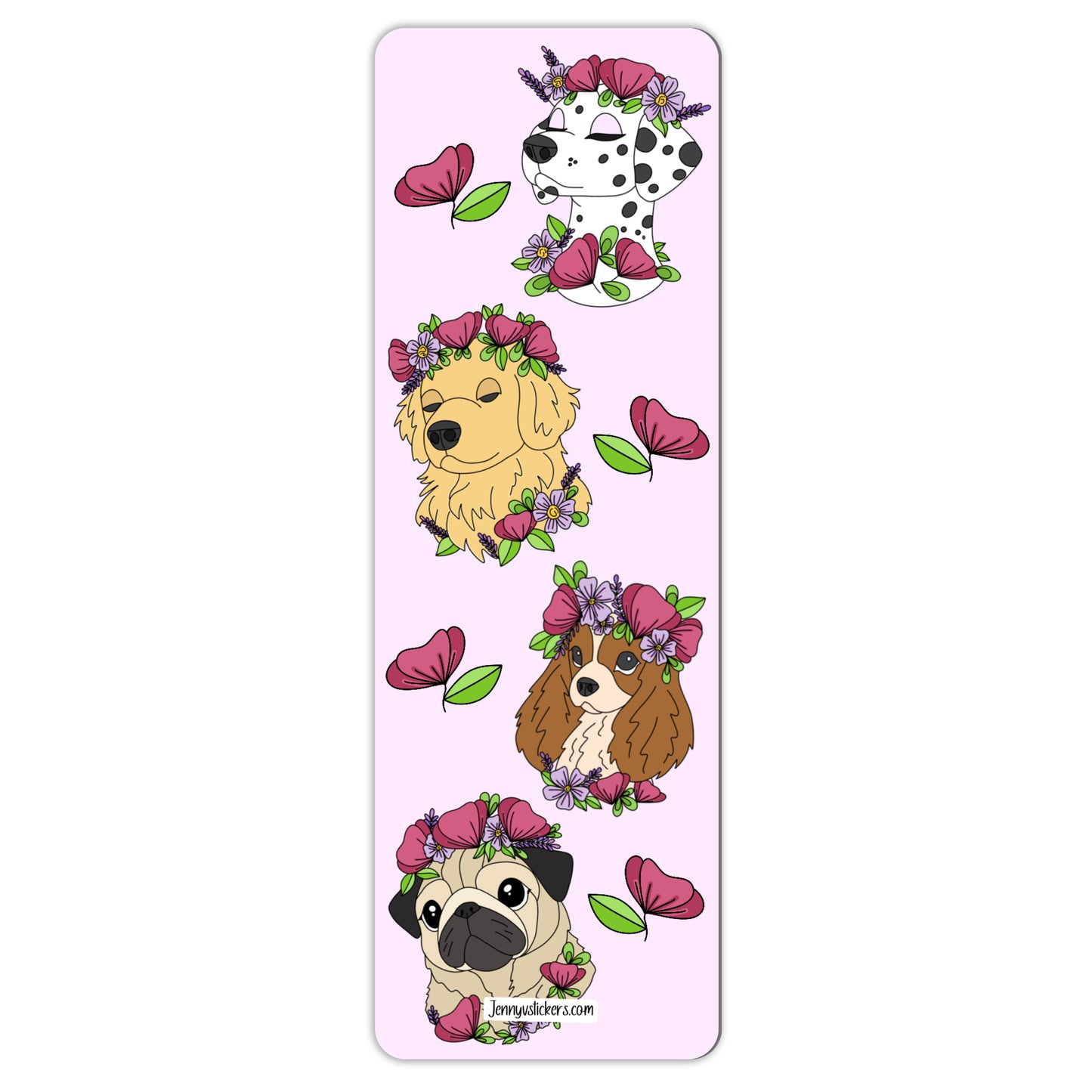 Floral Dogs Bookmark