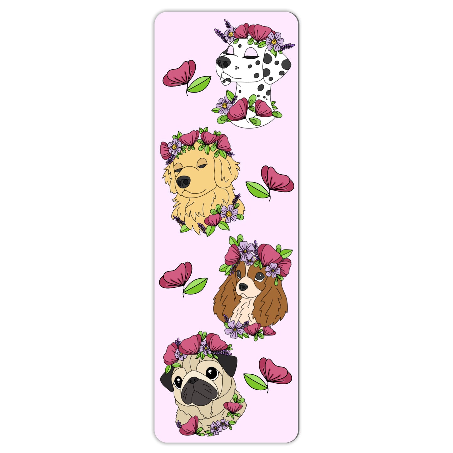 Floral Dogs Bookmark