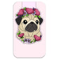 Floral Pug Magnetic Bookmark