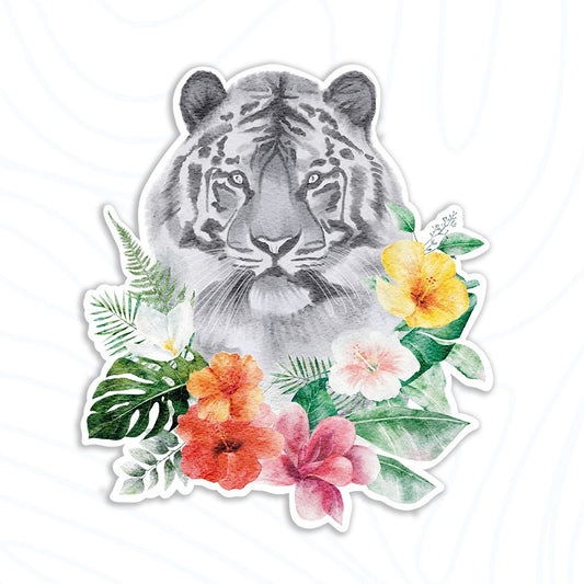 Floral Tiger Sticker