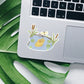 Duck and dragonfly vinyl Sticker, Stickers of ducks, water bottle stickers, laptop sticker, waterproof stickers