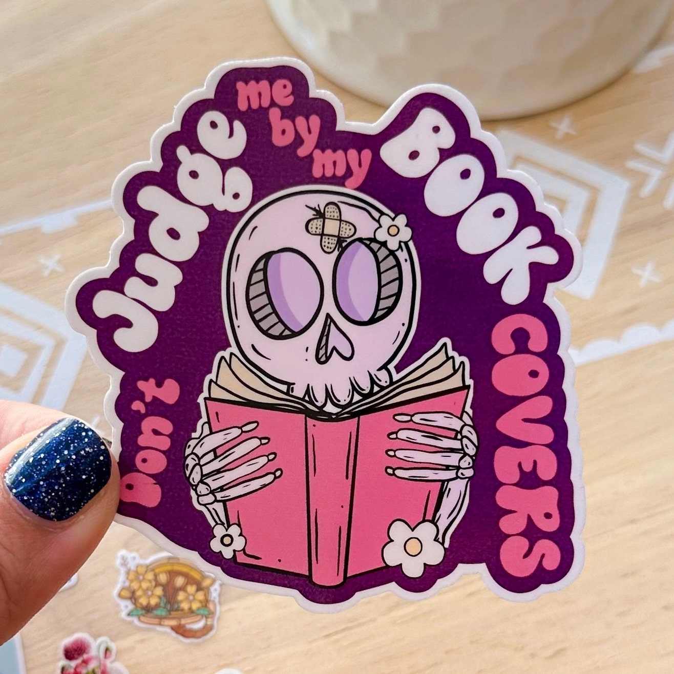 By my book covers sticker, spicy book lover, skeleton book, laptop stickers, funny stickers, smut slut, sarcastic gift, funny gift