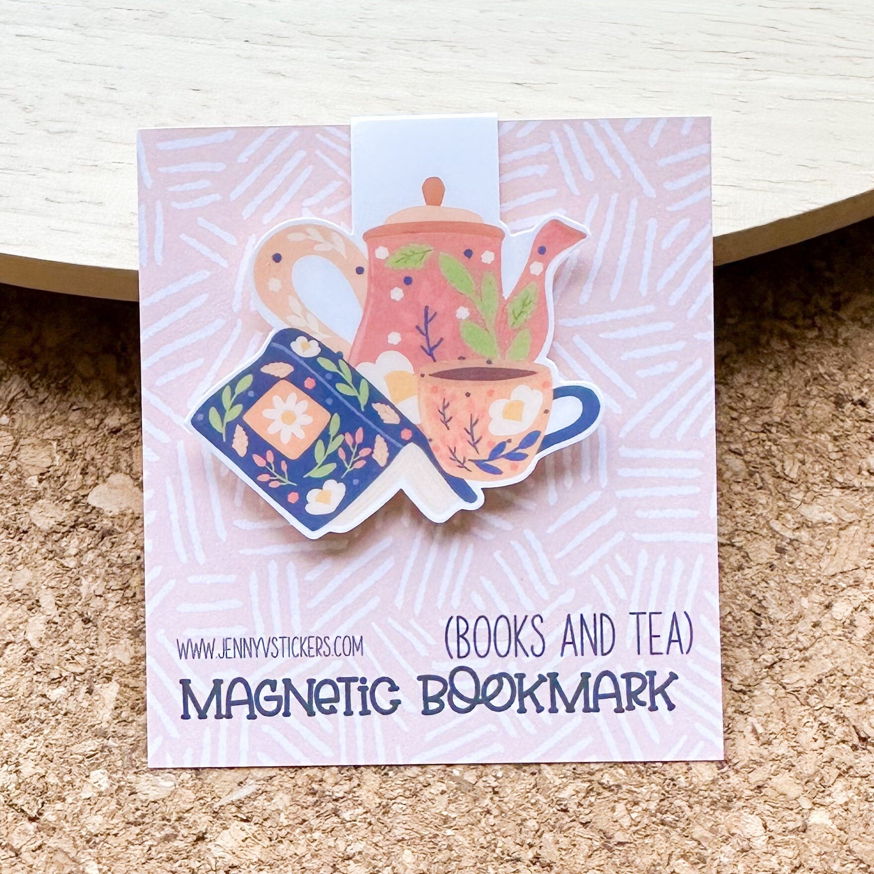 Books and Tea magnetic bookmark, reading accessory, magnetic bookmark, book gift, book girl aesthetic