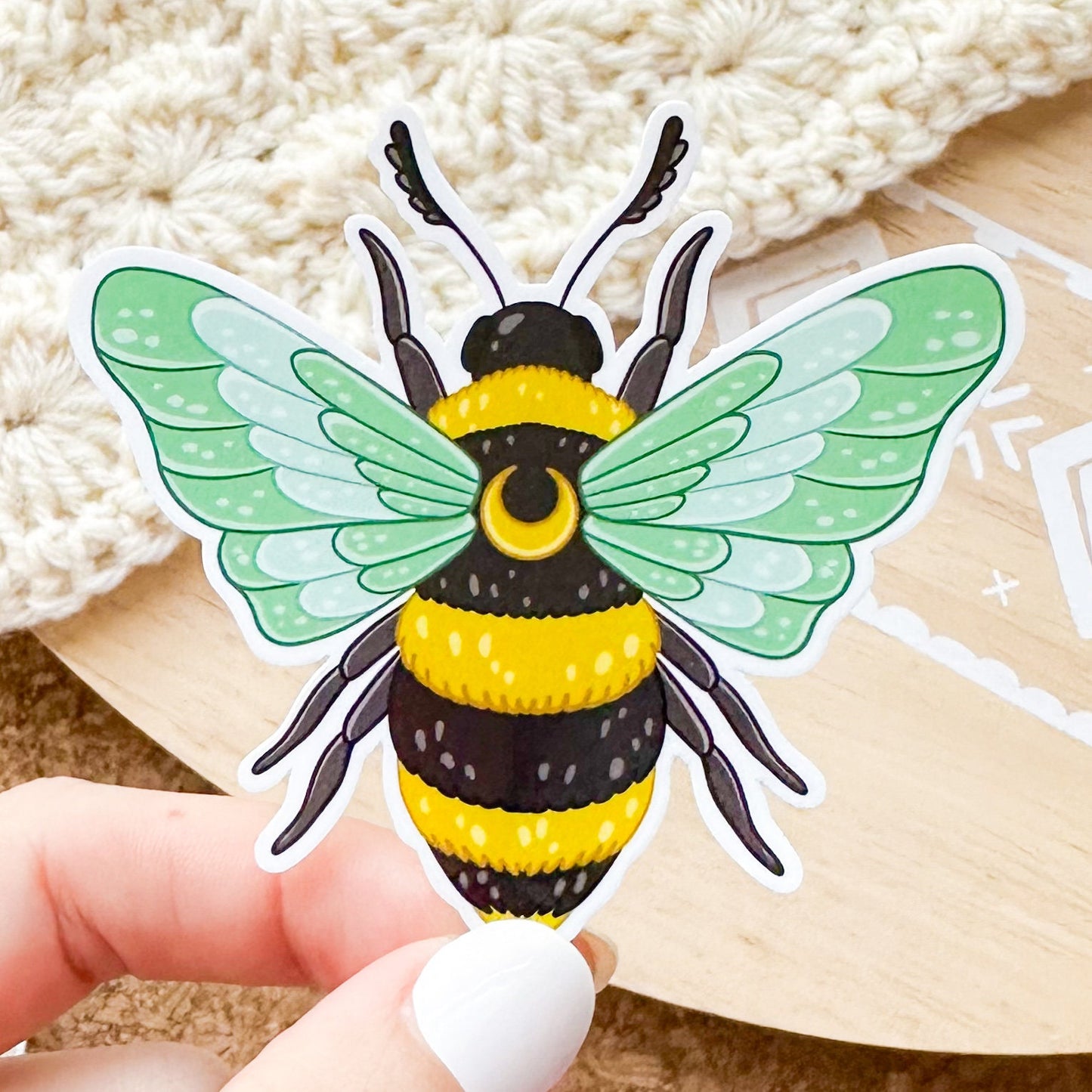 Celestial Bee sticker, Bee sticker, Bumble bee, witchy stickers, laptop stickers, waterproof stickers