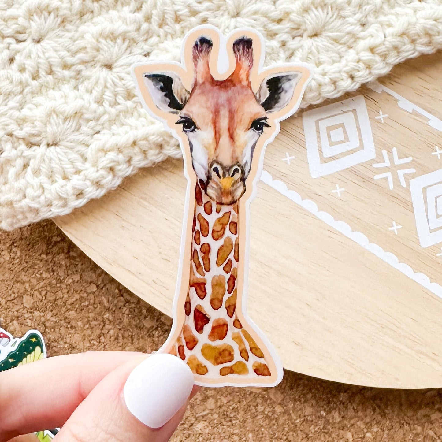 Giraffe Bust vinyl sticker, giraffe sticker, best friend gift, laptop sticker, animal decals , sarcastic gift