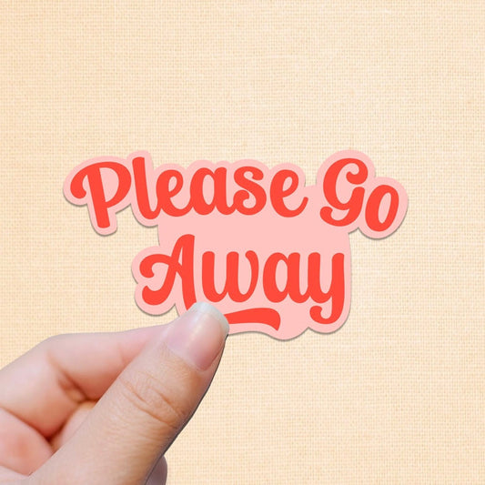 Please Go Pink Sticker, funny stickers, Y2K aesthetics, water bottle stickers, laptop sticker