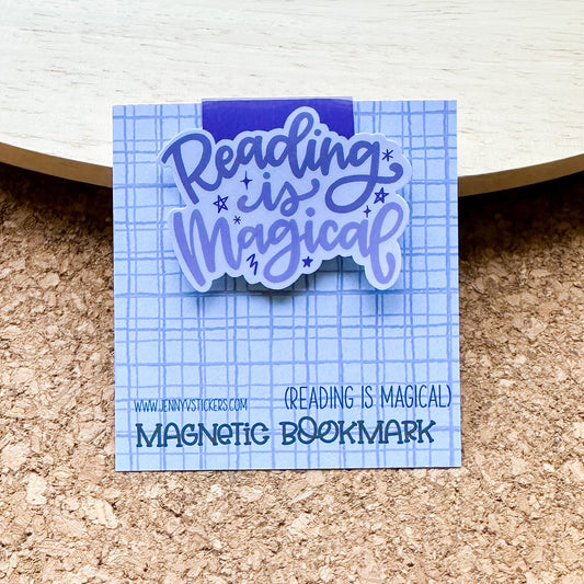 Reading is Magical magnetic bookmark, reading accessory, magnetic bookmark, book gift, book girl aesthetic