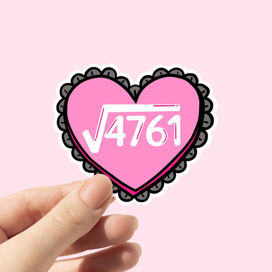 4761 Sticker, sticker for water bottle, sarcastic humor stickers, Gift for Her, coquette aesthetic