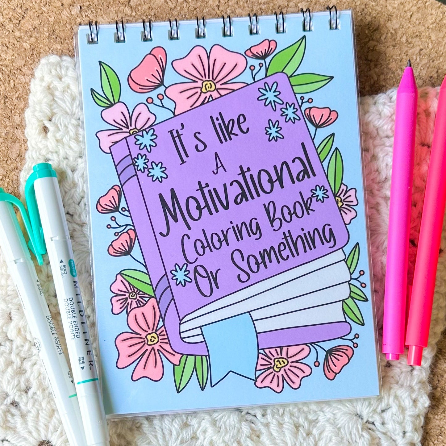 It’s Like A Motivational Color Book Or Something - Adult Coloring Book - Original hand Drawn Art Book - Lefty Friendly Coloring Book