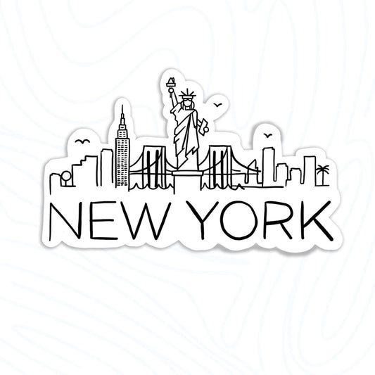 New York skyline vinyl sticker