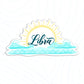 Wavy Moon Libra Sticker