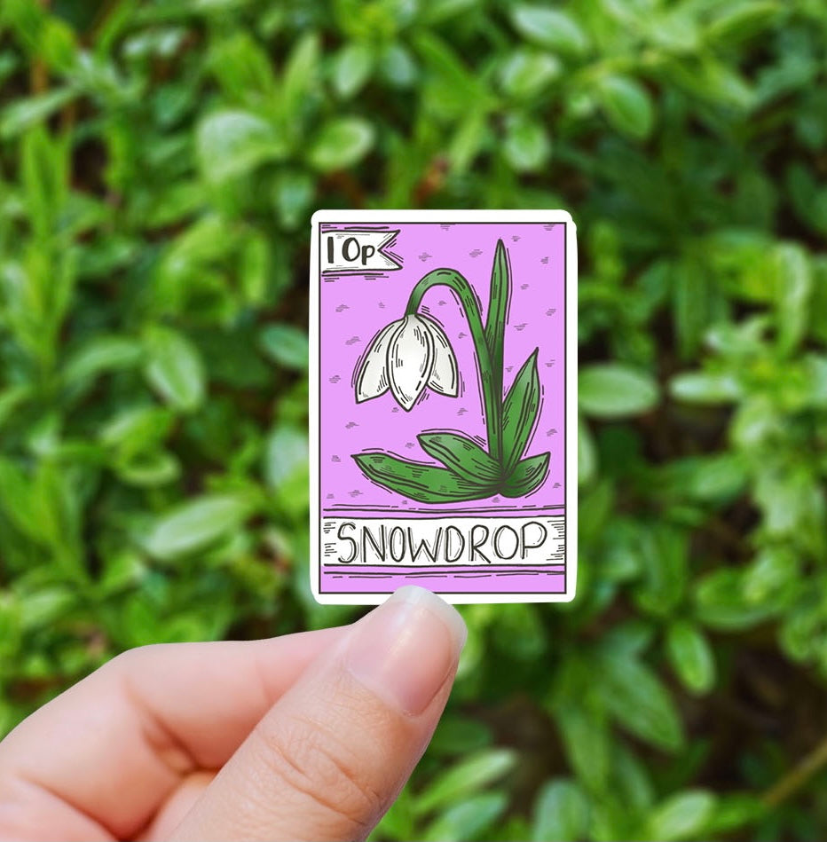 Snowdrop seed vinyl sticker