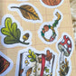 Mushrooms and Leaves sticker sheet