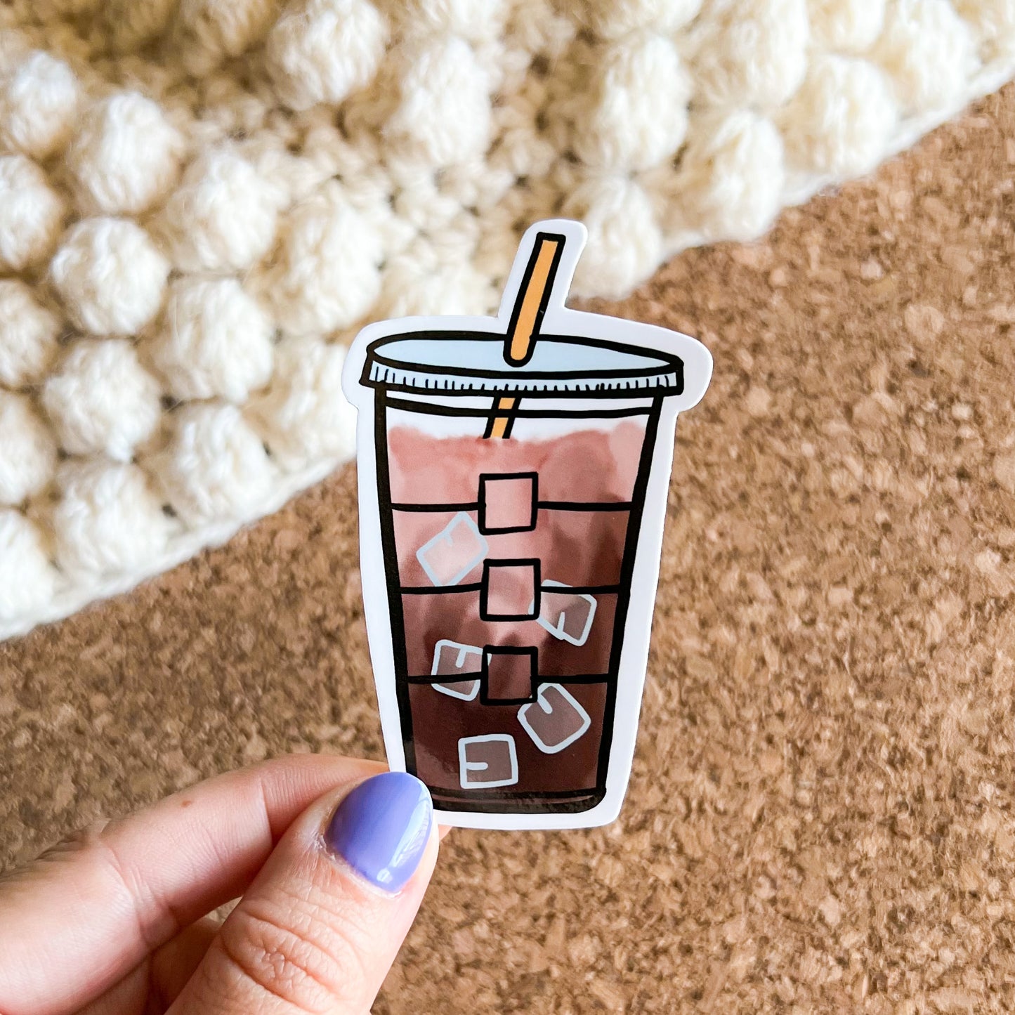 Iced coffee vinyl sticker