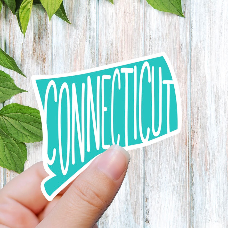 Minimal Connecticut state vinyl sticker