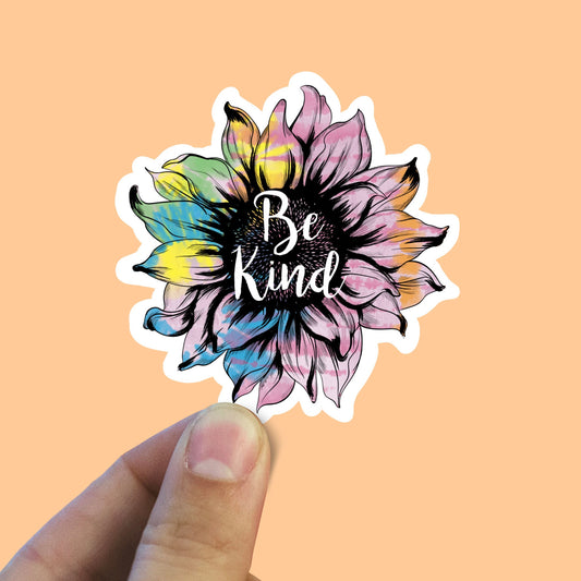 Be kind sunflower sticker