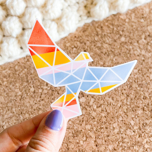 Bright dove vinyl sticker