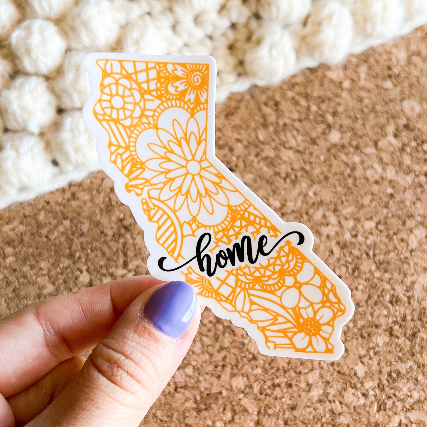 California mandala state home vinyl sticker