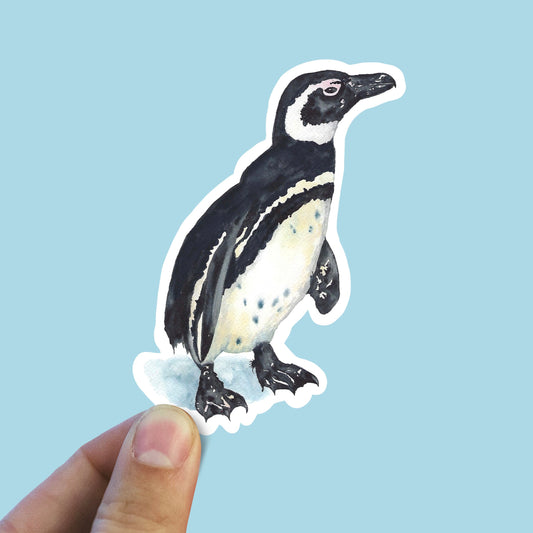 Penguin in watercolor vinyl sticker