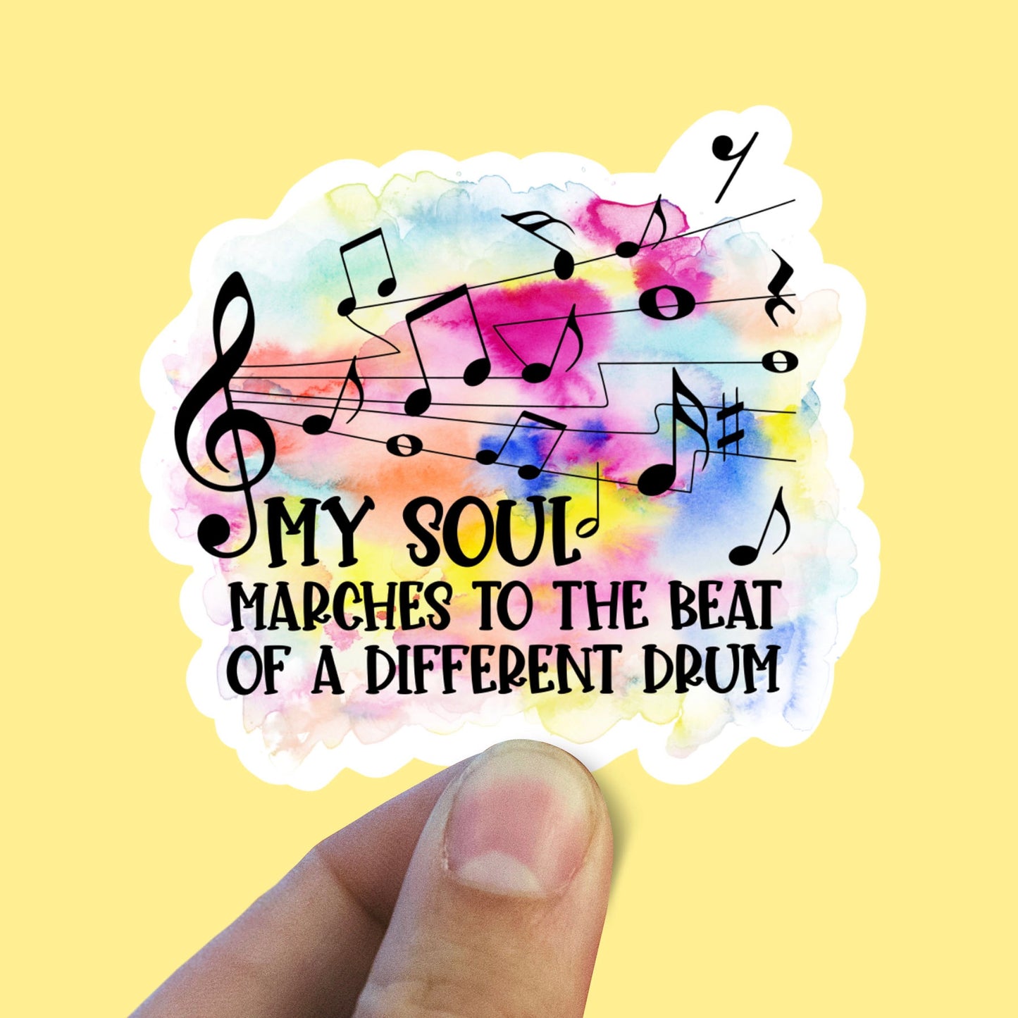 My soul marches to the beat of a different drum sticker