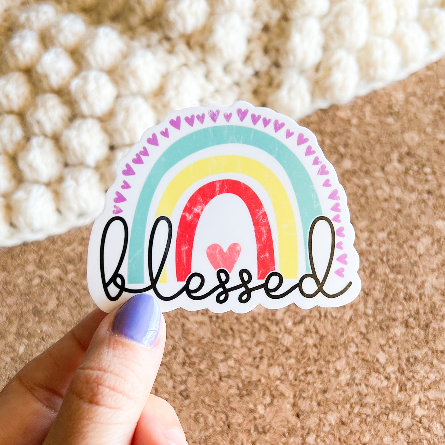 Blessed rainbow sticker