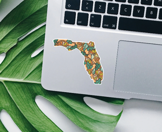 Florida Orange vinyl sticker