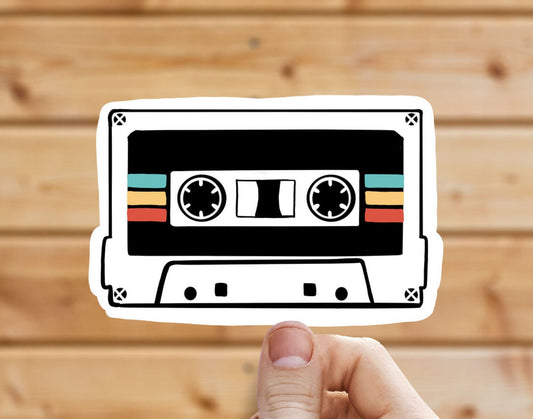 Cassette tape sticker, cassette  sticker, 80s decal, Macbook sticker, laptop sticker, waterproof sticker