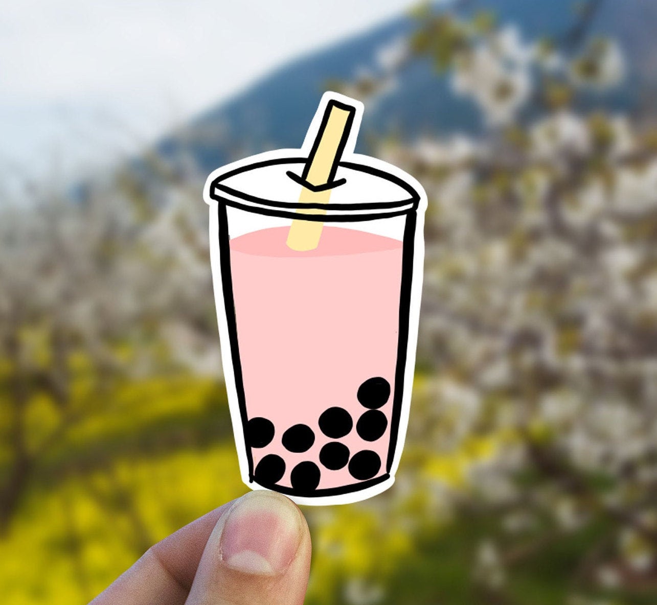 Bubble tea vinyl sticker, boba sticker, boba tea, milk tea sticker, Macbook sticker, laptop sticker, waterproof sticker