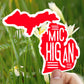 Michigan state outline vinyl sticker, Michigan, Yeti decal, travel sticker, Laptop decal, MacBook decal