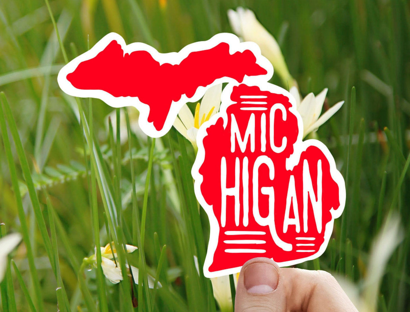 Michigan state outline vinyl sticker, Michigan, Yeti decal, travel sticker, Laptop decal, MacBook decal