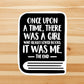 There was a girl who loved books vinyl sticker, book lover gift, best friend gift, book decals, yeti decal