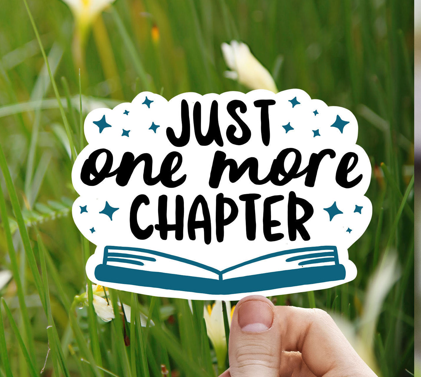 Just one more chapter vinyl sticker, Book quotes, best friend gift,  laptop sticker, motivational quotes,  stickers for hydroflask