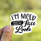 I’m nicer than my face looks sticker, rbf sticker, fun saying sticker, Macbook sticker, laptop sticker, waterproof flower sticker