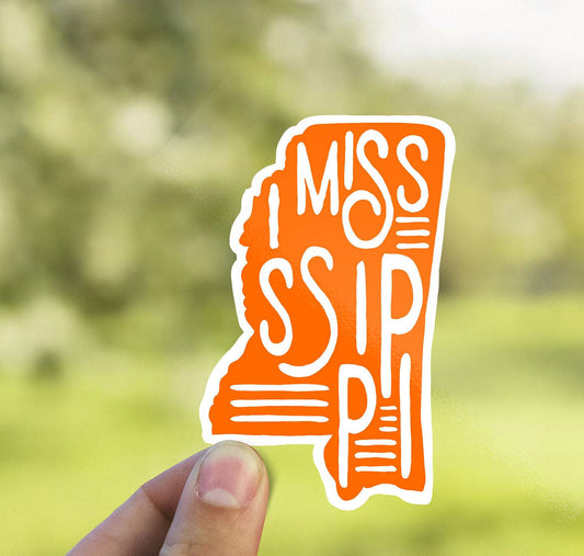 Mississippi state outline sticker, Mississippi,  waterproof state sticker, travel sticker, Laptop decal, MacBook decal