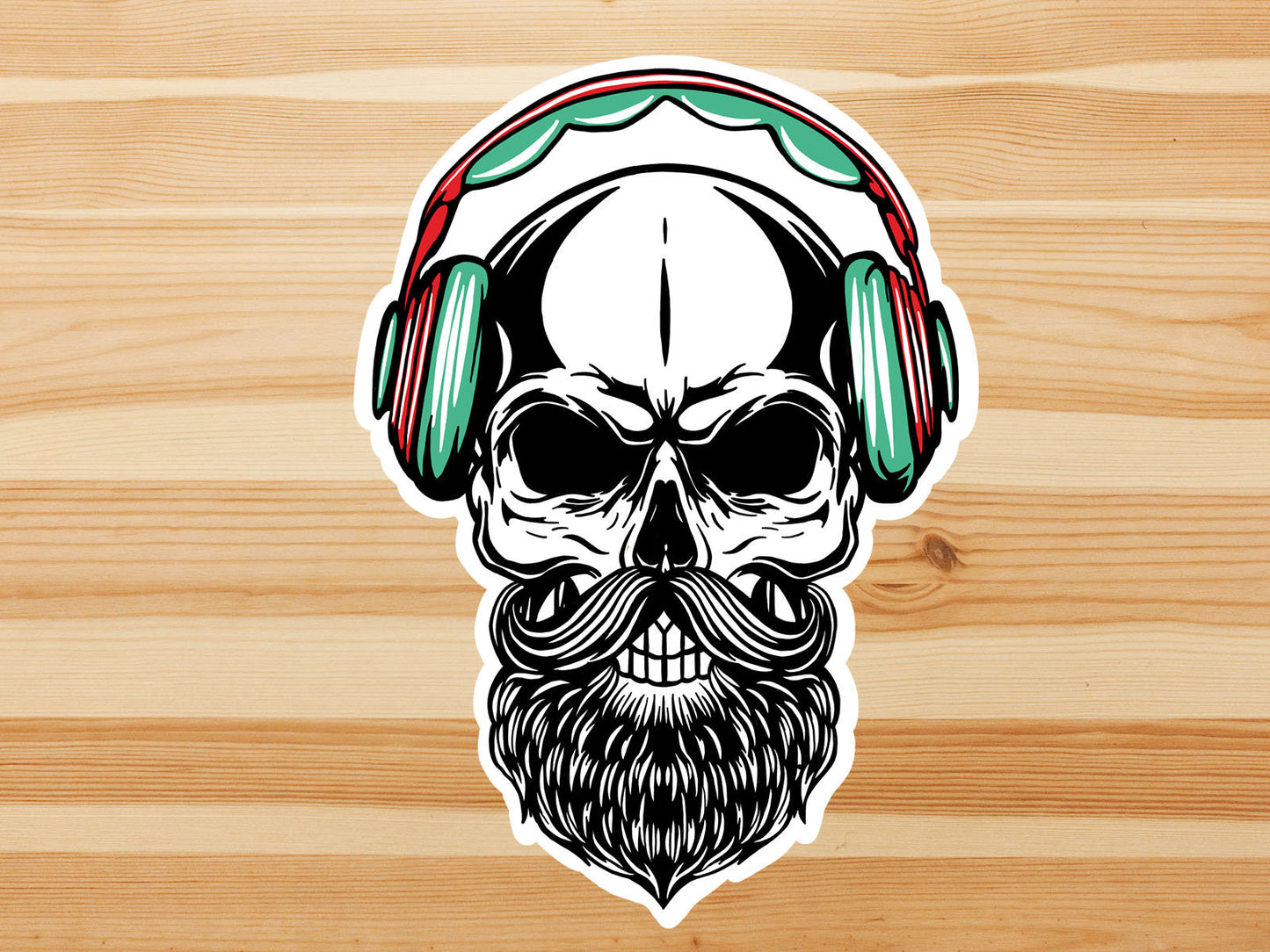 Cool music skull Vinyl Sticker, skellington stickers, yeti decal, MacBook decal, laptop sticker, waterproof sticker, Dwight Schrute