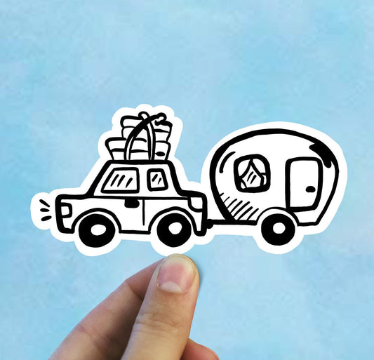 Going camping vinyl sticker, aesthetic sticker, journal stickers, travel sticker, Laptop decal, MacBook decal