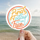 Punch today in the face vinyl sticker, fun saying sticker, Macbook sticker, laptop sticker, waterproof flower sticker