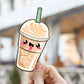 Kawaii coffee vinyl sticker, cute coffee sticker,  Frappuccino  sticker, Macbook sticker, laptop sticker, waterproof sticker