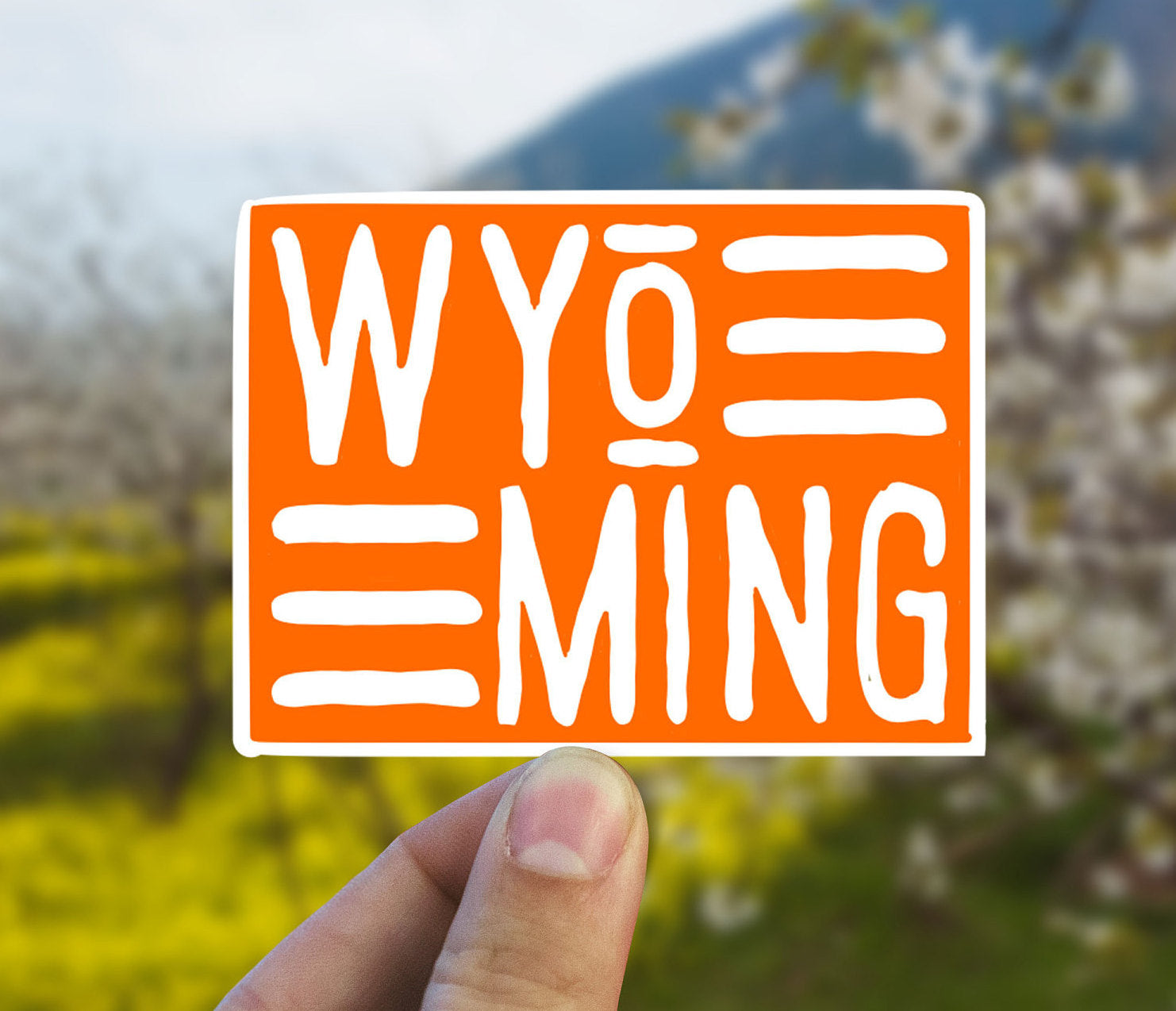 Wyoming Tie Dye Sticker Travel Stickers Best Friend Gift 
