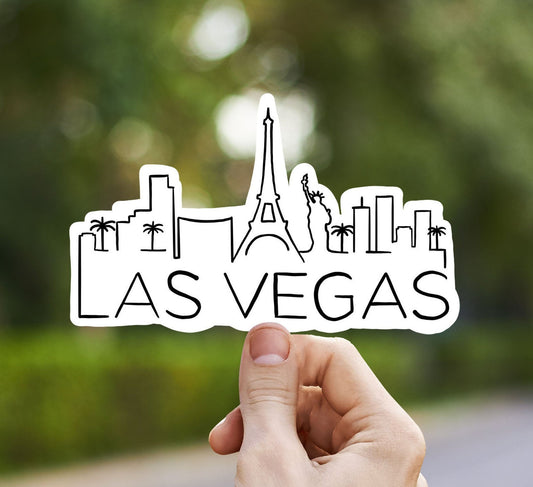 Las Vegas skyline vinyl sticker, Nevada,Best friend gift, birthday gift, Macbook sticker, laptop sticker