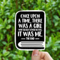 There was a girl who loved books vinyl sticker, book lover gift, best friend gift, book decals, yeti decal