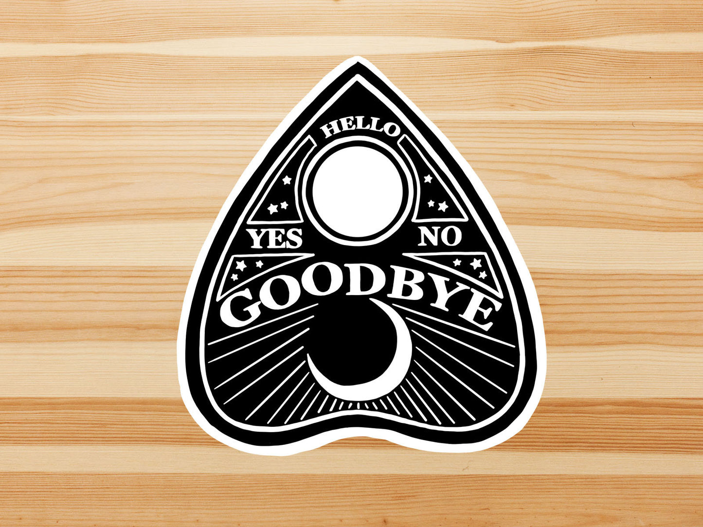 Gothic ouija vinyl sticker, best friend gift, book decals, yeti decal, laptop stickers