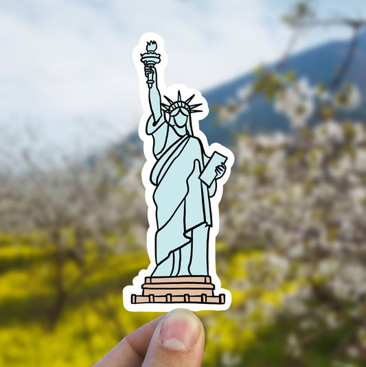 Statue of Liberty vinyl sticker, New York, American, Best friend gift, birthday gift, Macbook sticker, laptop sticker